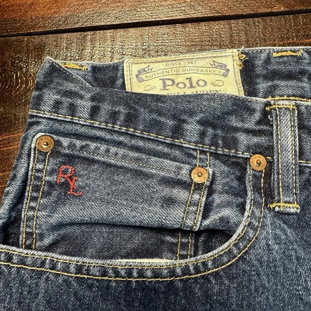 Polo Ralph Lauren Hampton Straight‎ Leg Jeans Men's 42 x 32 Blue Preppy